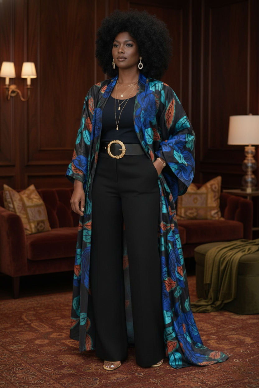 The Majesty Marble Kimono