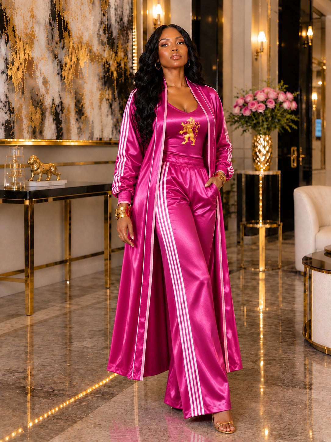 The Royal Magenta Kimono Set